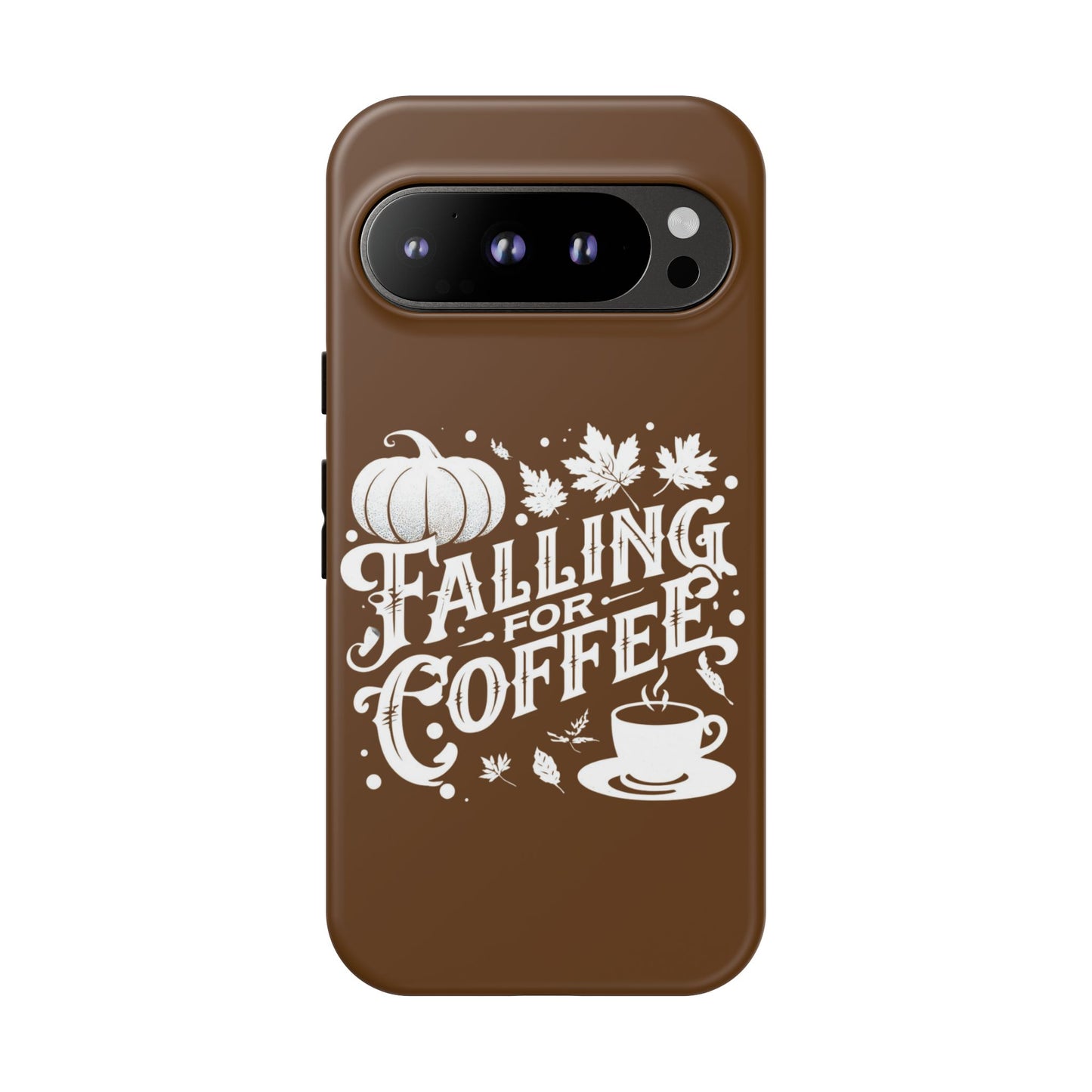 Falling for Coffee Phone Case, Fall Pumpkin Coffee Lover Gift, Autumn Phone Cover, Cozy Coffee Vibes Case, Pumpkin Spice Season Accessory