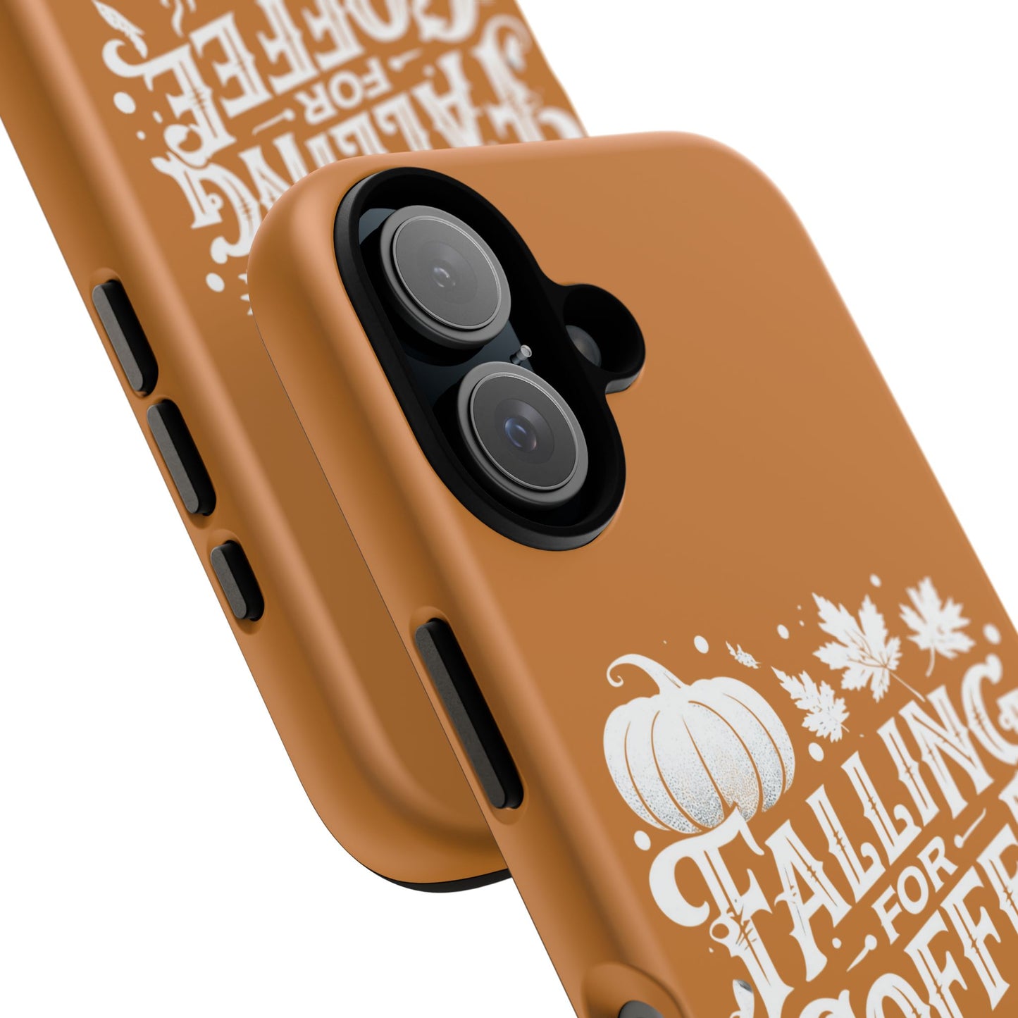 Falling for Coffee Phone Case, Fall Pumpkin Coffee Lover Gift, Autumn Phone Cover, Cozy Coffee Vibes Case, Pumpkin Spice Season Accessory