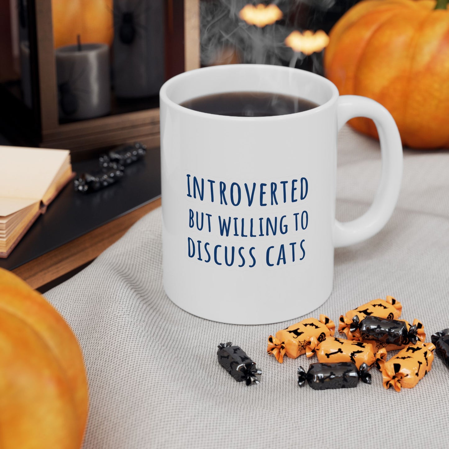 Introverted But Willing To Discuss Cats Mug