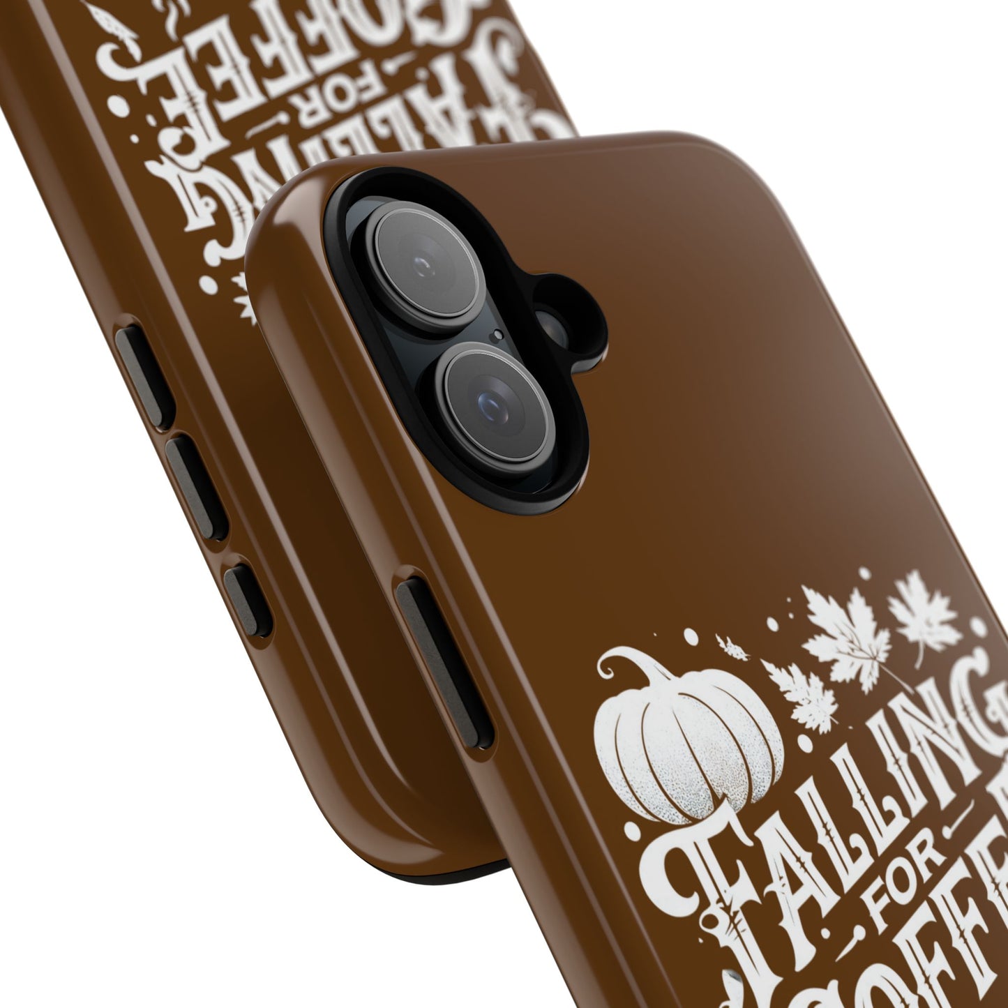 Falling for Coffee Phone Case, Fall Pumpkin Coffee Lover Gift, Autumn Phone Cover, Cozy Coffee Vibes Case, Pumpkin Spice Season Accessory