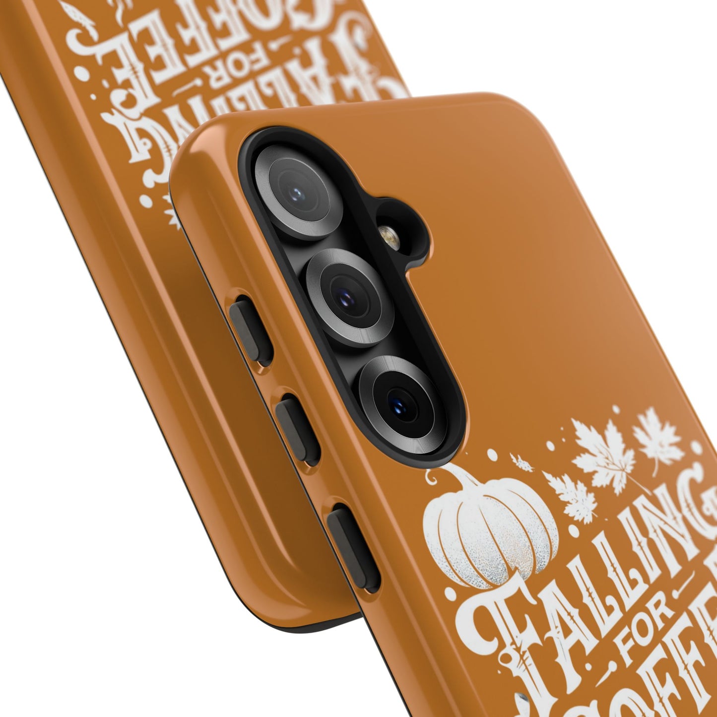 Falling for Coffee Phone Case, Fall Pumpkin Coffee Lover Gift, Autumn Phone Cover, Cozy Coffee Vibes Case, Pumpkin Spice Season Accessory