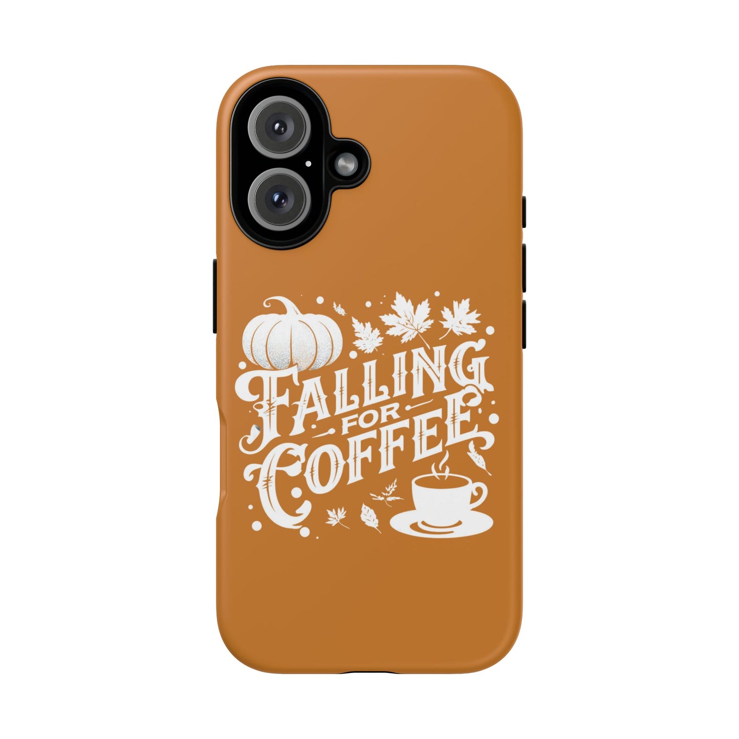Falling for Coffee Phone Case, Fall Pumpkin Coffee Lover Gift, Autumn Phone Cover, Cozy Coffee Vibes Case, Pumpkin Spice Season Accessory