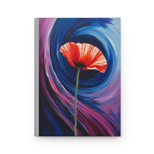 Floral Hardcover Journal - Artistic Matte Finish | Inspirational Gift for Writers, Note Takers, or Journaling Lovers, Colorful Poppy Design,