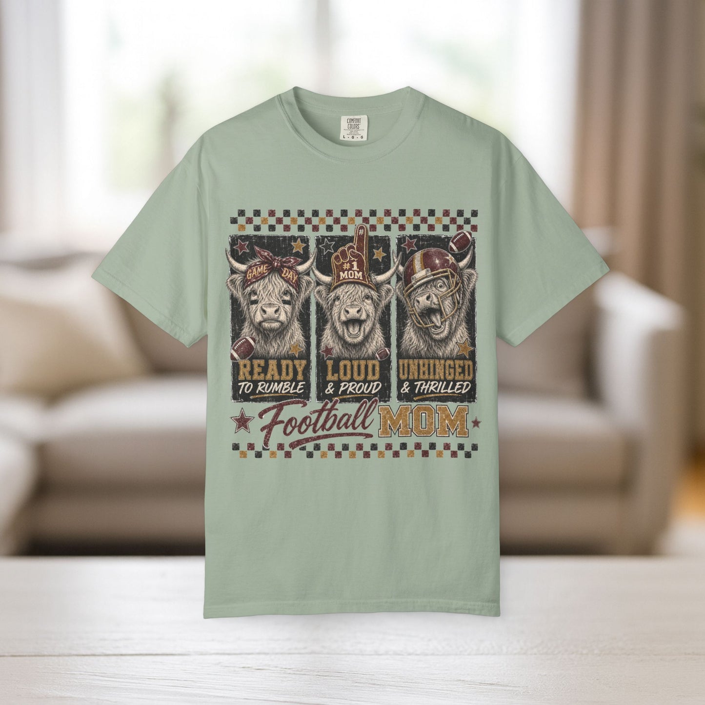Football Mom T-Shirt | Ready Loud Unhinged Vintage Mascot Design