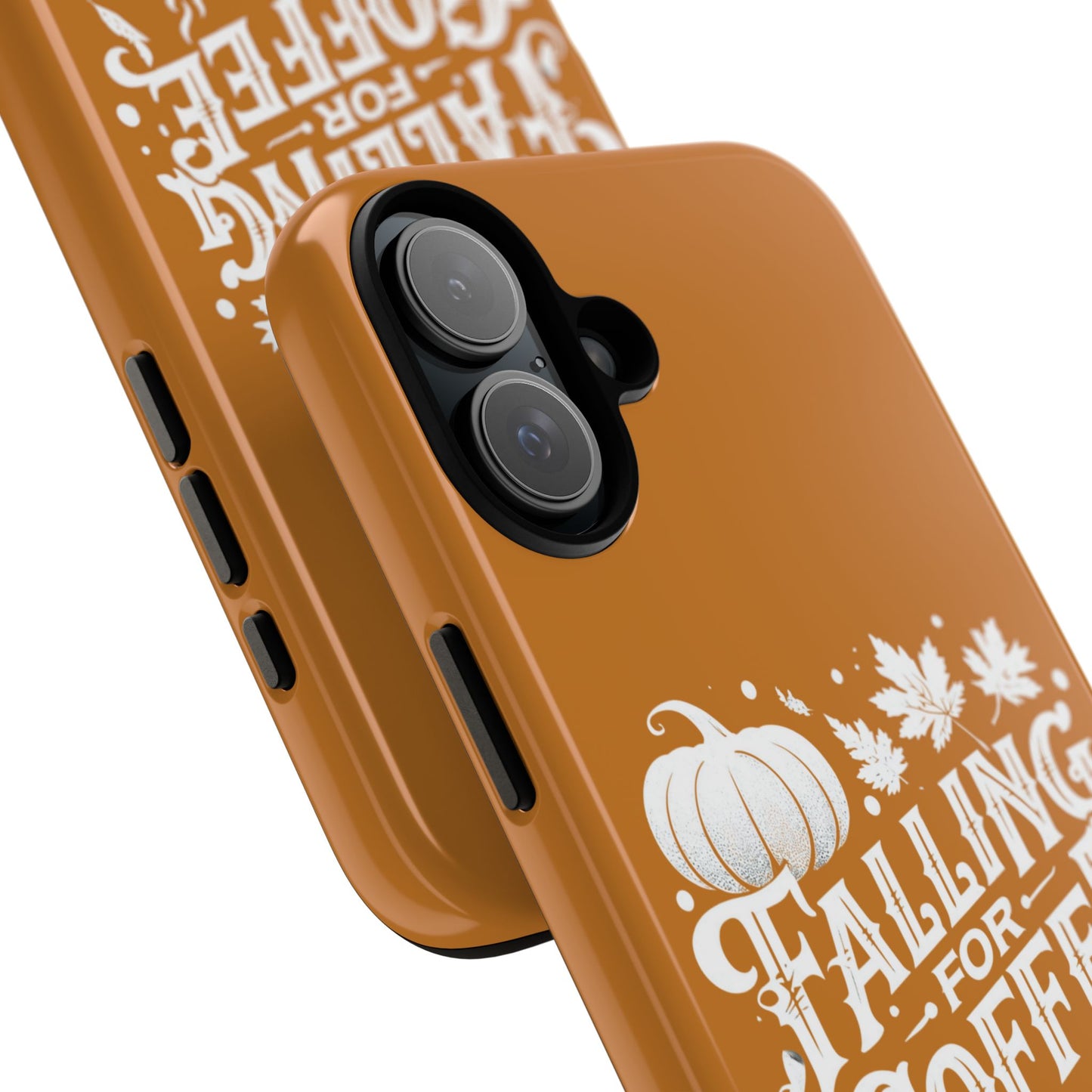 Falling for Coffee Phone Case, Fall Pumpkin Coffee Lover Gift, Autumn Phone Cover, Cozy Coffee Vibes Case, Pumpkin Spice Season Accessory