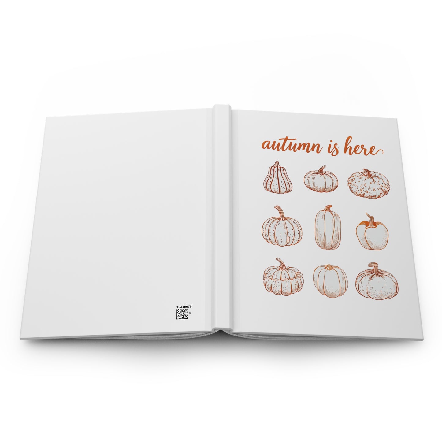 Autumn is Here Journal, Pumpkin Sketch Notebook, Fall Season Writing Journal, Autumn Pumpkin Book, Cozy Fall Gift, Autumn Lover Notebook