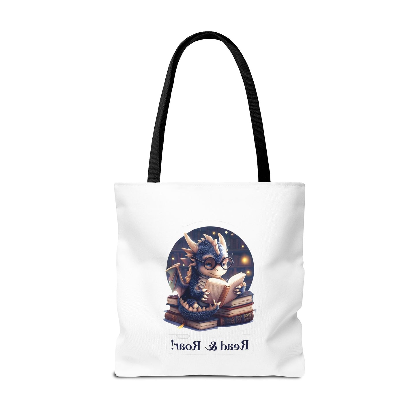 Enchanting Reads Dragon Tote Bag - Perfect for Book Lovers, Readers, Gifts, Literary Events, Reading Clubs!