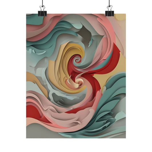 Abstract Swirl Design Posters, Modern Wall Art, Colorful Home Decor, Unique Gift Idea, Trendy Artwork for Home, Office