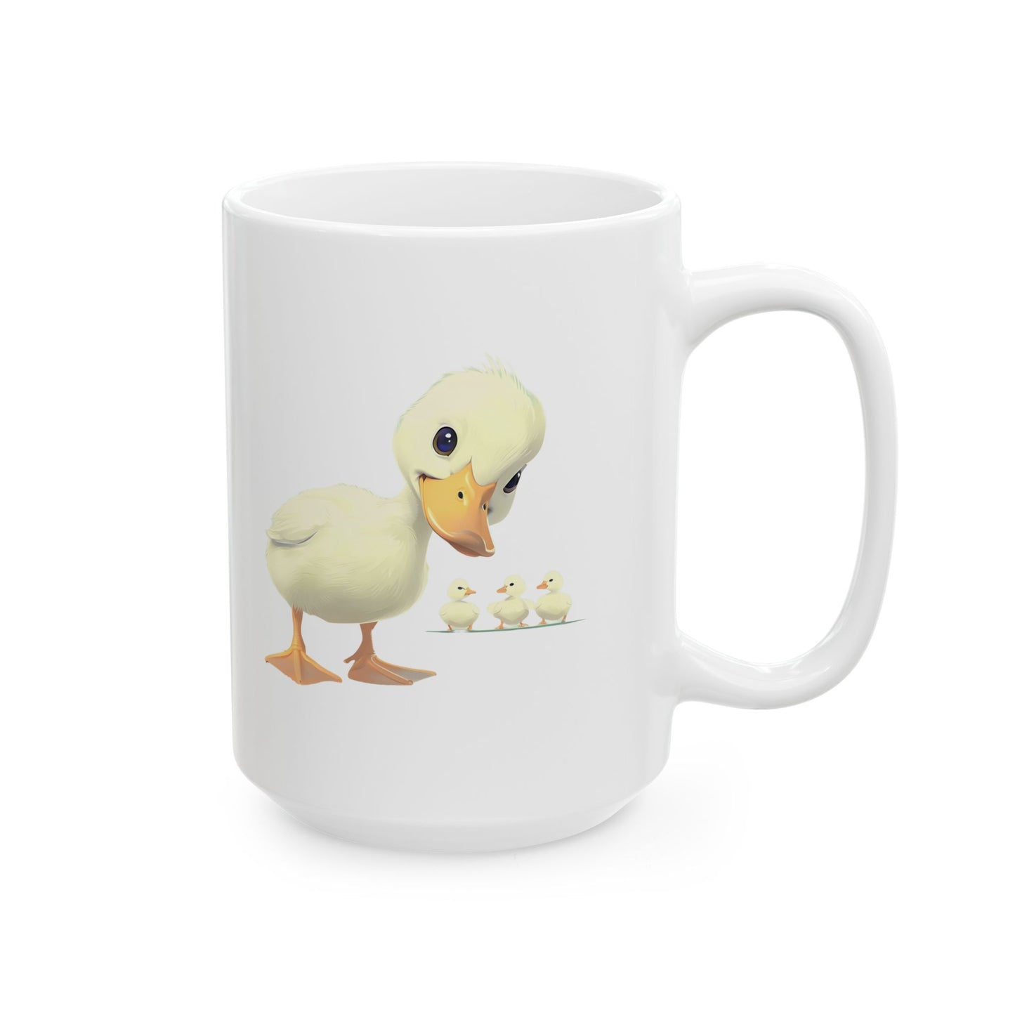 Cute Duck Family Ceramic Mug, Adorable Gift for Moms, Nature Lover Coffee Cup, Spring Decor, Birthday Present for Friends